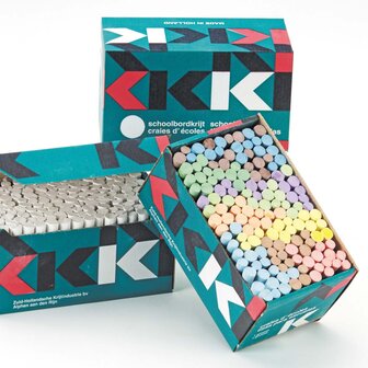 Industrie schoolbord krijt wit, geel gecoat (144st)
