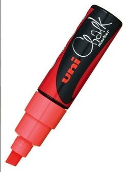 krijtstift rood Uni chalck PWE 8K