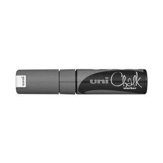 krijtstift zwart uni-chalk PWE8K met 8 mm brede schrijfpunt