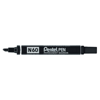 Pentel N60 zwart beitelpunt