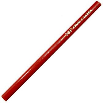 Lyra  Timmermanspotlood 333  30 cm rood ovaal. Staffelkorting 100 st &euro; 0,99