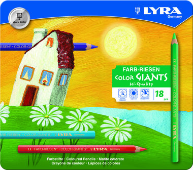 Lyra color Gians kleurknotsen blik potloden 18 st