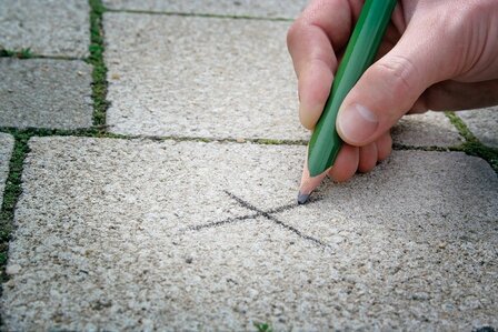 Markal steenhouwers-gasbeton potlood ovaal 24 cm voor op steen, beton.