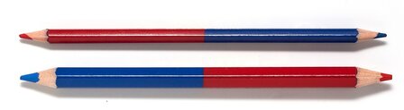 rood blauw duo potlood
