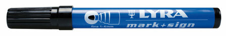 Lyra mark+sign 1-4mm permanent marker met ronde punt