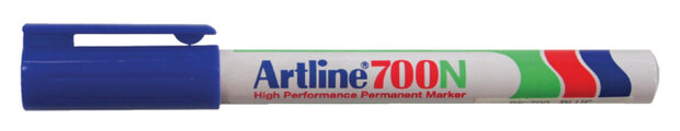 Artline 700N permanent marker, met aluminium body en 0,7mm punt. Dop met clip