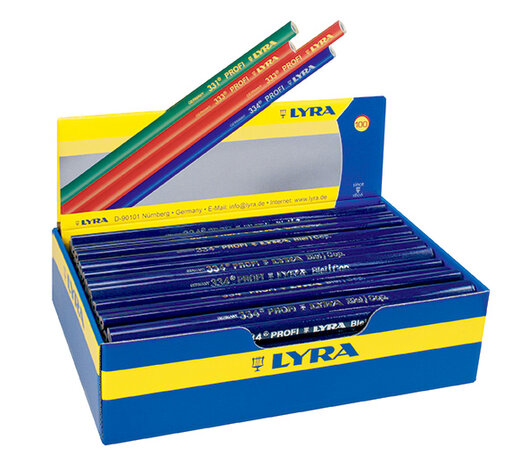 Lyra profi 334 S ANILINE 24cm ovaal potlood, voor markeren op nat hout.