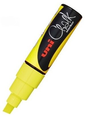 krijtstift Uni chalck PWE 8K geel fluor