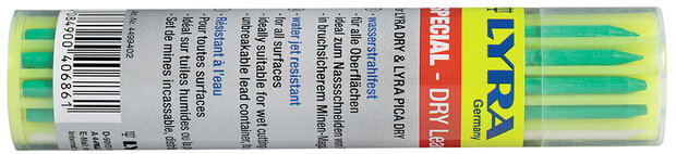 Navulstiftjes special mix voor DRY marker markeerpotlood. Tube met 3 kleuren navul  stiftjes wit, blauw, groen 