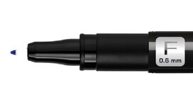 Permanent marker 0,6 mm tip BLUE OHP cap-off ink