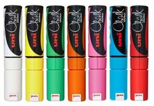 Uni-chalk kreidemarker 8m fl gelb