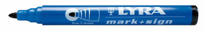   Lyra mark+sign stift zwart 1-4mm ronde punt. Watervast