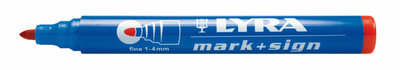  Lyra mark+sign stift rood 1-4mm ronde punt